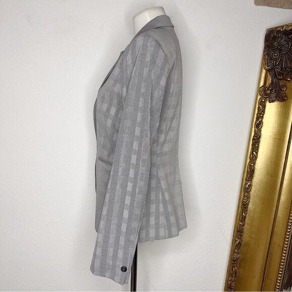 NWT Zara Femme Pied-De-Poule Blanc/Noir Plaid Blazer Size 4 $49.99 - Picture 3 of 12